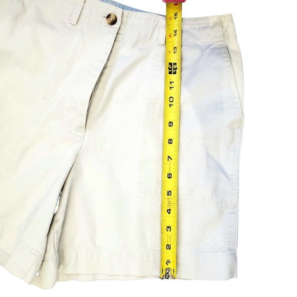 Talbots Petites Relaxed Chino Shorts Sz. 6 P Ivory - Picture 3 of 12